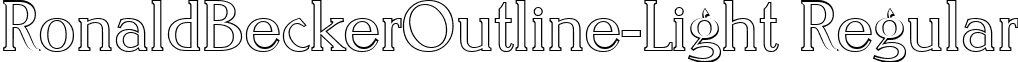 RonaldBeckerOutline-Light Regular font - ronaldbeckeroutline-light-regular.ttf