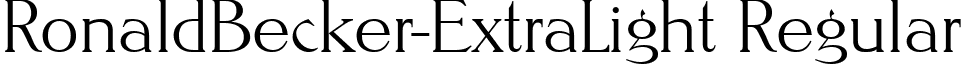 RonaldBecker-ExtraLight Regular font - ronaldbecker-extralight.ttf