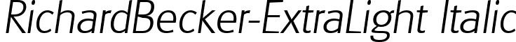 RichardBecker-ExtraLight Italic font - richardbecker-extralightitalic.ttf