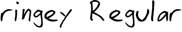 ringey Regular font - ringey.ttf