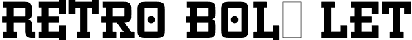 Retro Bold LET font - retroboldletplain-1.0.ttf