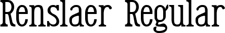 Renslaer Regular font - renslaerregular.ttf