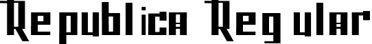 Republica Regular font - republica.ttf