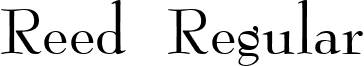Reed Regular font - reedregular.ttf