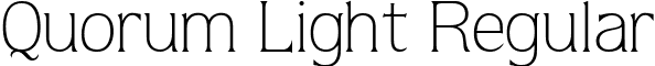 Quorum Light Regular font - quorumlightregular.ttf