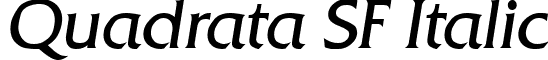Quadrata SF Italic font - quadratasfitalic.ttf