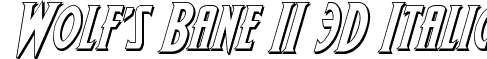 Wolf's Bane II 3D Italic font - wolfsbane2ii3dital.ttf
