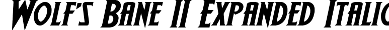Wolf's Bane II Expanded Italic font - wolfsbane2iiexpandital.ttf