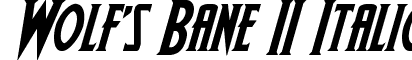Wolf's Bane II Italic font - wolfsbane2iiital.ttf