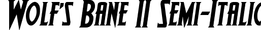 Wolf's Bane II Semi-Italic font - wolfsbane2iisemiital.ttf