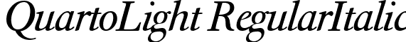 QuartoLight RegularItalic font - quartolight-regularitalic.ttf