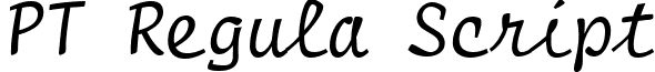 PT Regula Script font - ptregulascript.ttf