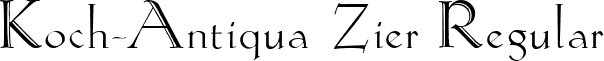 Koch-Antiqua Zier Regular font - KochAntiquaZierbuchstaben.ttf