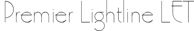 Premier Lightline LET font - premierlightlineletplain-1.0.ttf