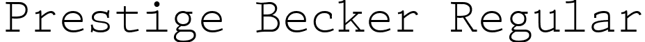 Prestige Becker Regular font - prestige_becker.ttf