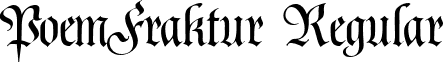 PoemFraktur Regular font - poemfraktur-regular.ttf