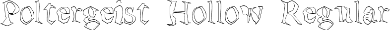 Poltergeist Hollow Regular font - poltergeisthollow.ttf