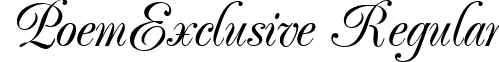 PoemExclusive Regular font - poemexclusive-regular.ttf