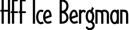 HFF Ice Bergman font - HFF Ice Bergman.otf