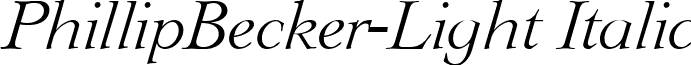 PhillipBecker-Light Italic font - phillipbecker-lightitalic.ttf