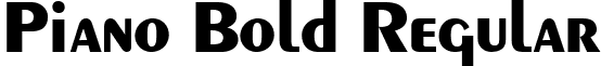 Piano Bold Regular font - pianoboldregular.ttf