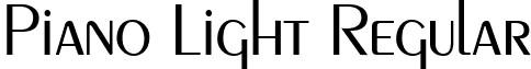 Piano Light Regular font - pianolightregular.ttf