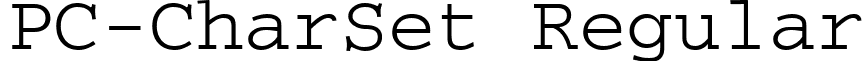 PC-CharSet Regular font - pc_chars.ttf