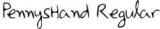 PennysHand Regular font - pennyshandregular.ttf