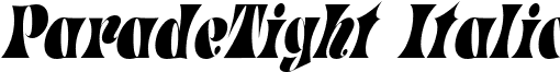 ParadeTight Italic font - paradeti.ttf