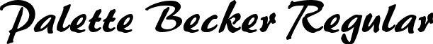 Palette Becker Regular font - palette_becker.ttf