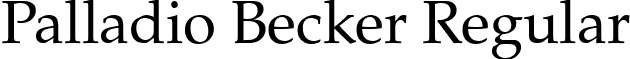 Palladio Becker Regular font - palladio_becker.ttf