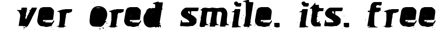 OverBored smile. its. free font - overbored.ttf