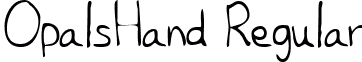 OpalsHand Regular font - opalshandregular.ttf