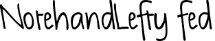 NotehandLefty fed font - notehandleftybold.ttf