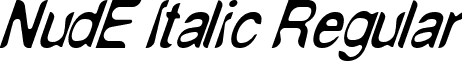 NudE Italic Regular font - nudeitalic.ttf