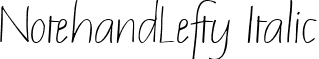 NotehandLefty Italic font - notehli.ttf