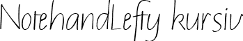 NotehandLefty kursiv font - notehandleftyitalic.ttf