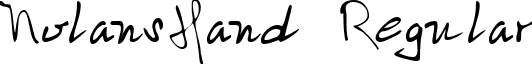 NolansHand Regular font - handwriting-markernolanshand-regular.ttf