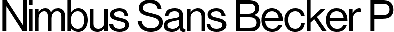 Nimbus Sans Becker P font - nimbus_sans_becker_p.ttf