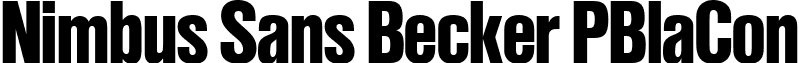 Nimbus Sans Becker PBlaCon font - nimbus_sans_becker_pblacon.ttf