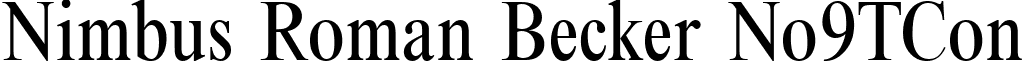 Nimbus Roman Becker No9TCon font - nimbus_roman_becker_no9tcon.ttf