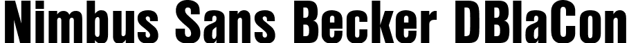 Nimbus Sans Becker DBlaCon font - nimbus_sans_becker_dblacon.ttf