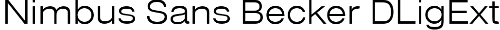 Nimbus Sans Becker DLigExt font - nimbus_sans_becker_dligext.ttf