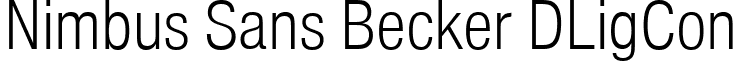 Nimbus Sans Becker DLigCon font - nimbus_sans_becker_dligcon.ttf