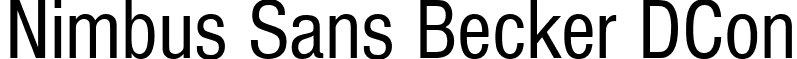 Nimbus Sans Becker DCon font - nimbus_sans_becker_dcon.ttf