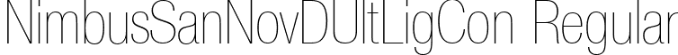 NimbusSanNovDUltLigCon Regular font - nimbussannovdultligcon.ttf