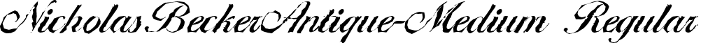 NicholasBeckerAntique-Medium Regular font - nicholasbeckerantique-medium-regular.ttf