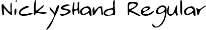 NickysHand Regular font - handwriting-markernickyshand-regular.ttf