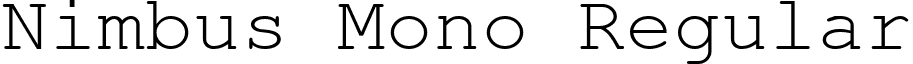 Nimbus Mono Regular font - nimbusmonourw.ttf