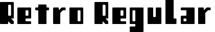 Retro Regular font - retro.ttf